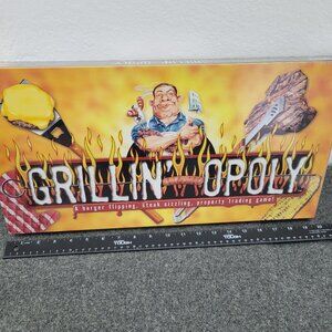 Grillin'-opoly Monopoly Style Board Game SEALED USA Outdoor Cookout BBQ Theme